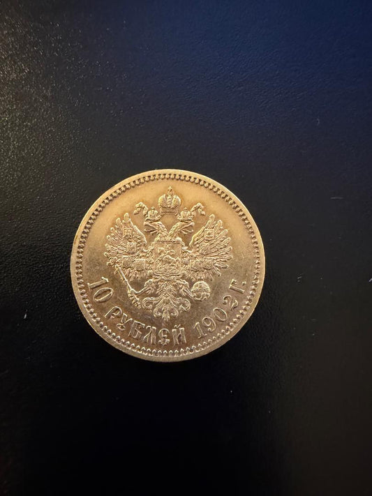 1902 Russia 10 Rubles Gold Coin – Nicholas II – Imperial Russian Gold
