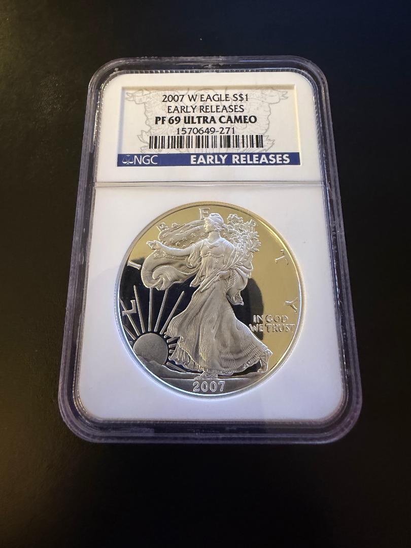 2007-W American Silver Eagle Proof – NGC PF69 Ultra Cameo (Early Releases)