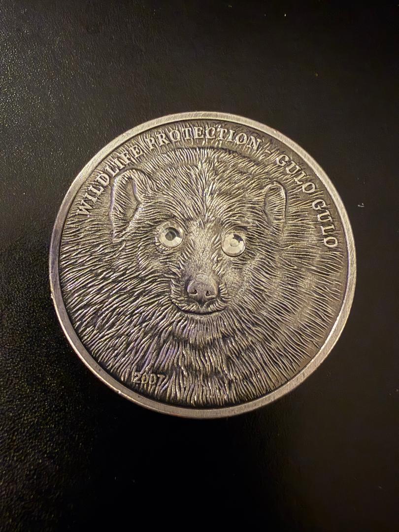 2007 Mongolia 500 Tögrög “Gulo” – Wildlife Protection – 1 Troy oz .999 Silver