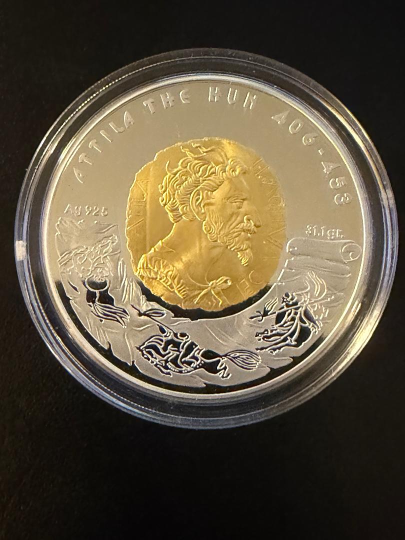 2009 Kazakhstan 100 Tenge- Attila the Hun – Ag .925 Silver Commemorative Coin