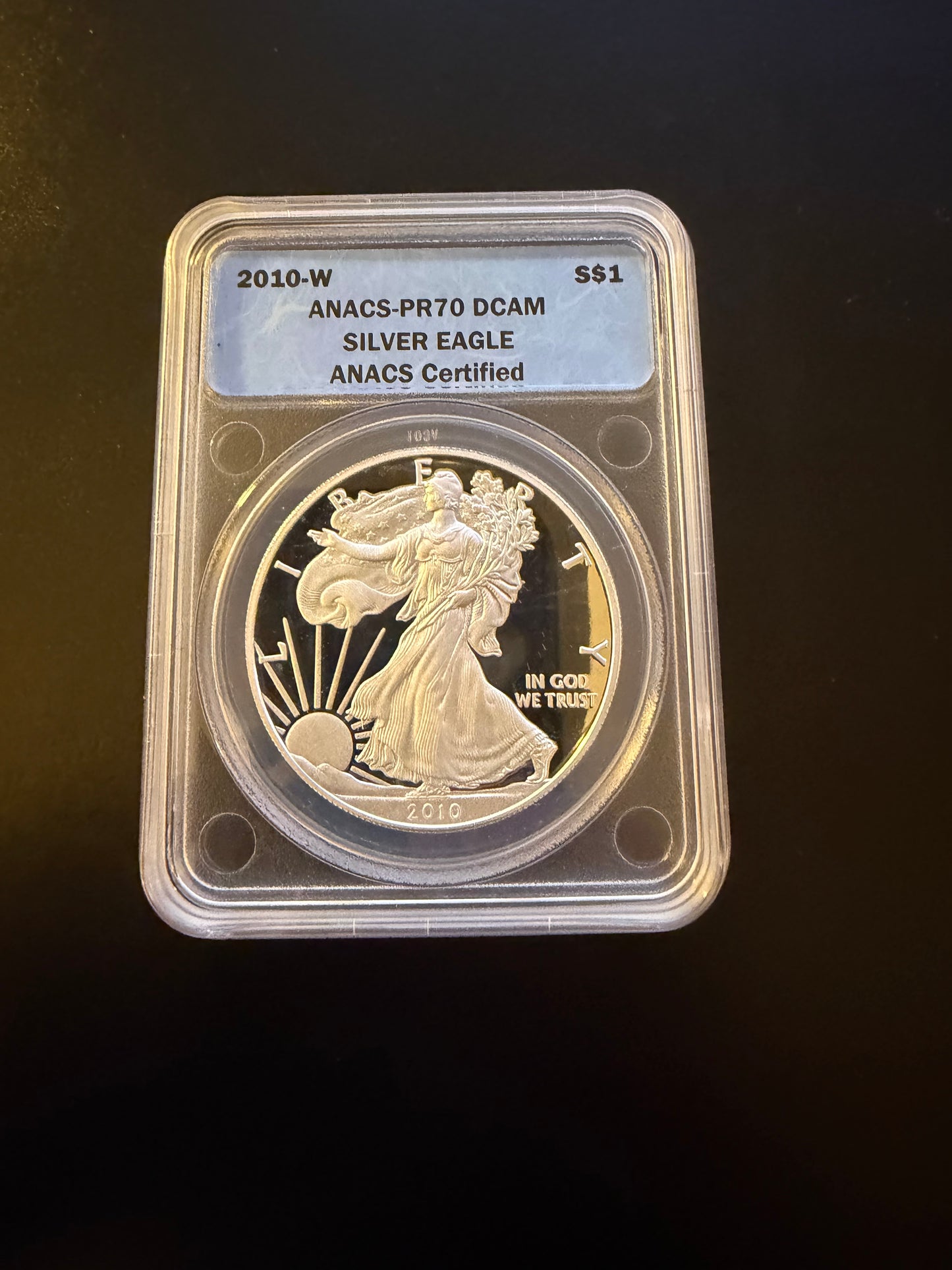 2010-W American Silver Eagle Proof – ANACS PR70 DCAM