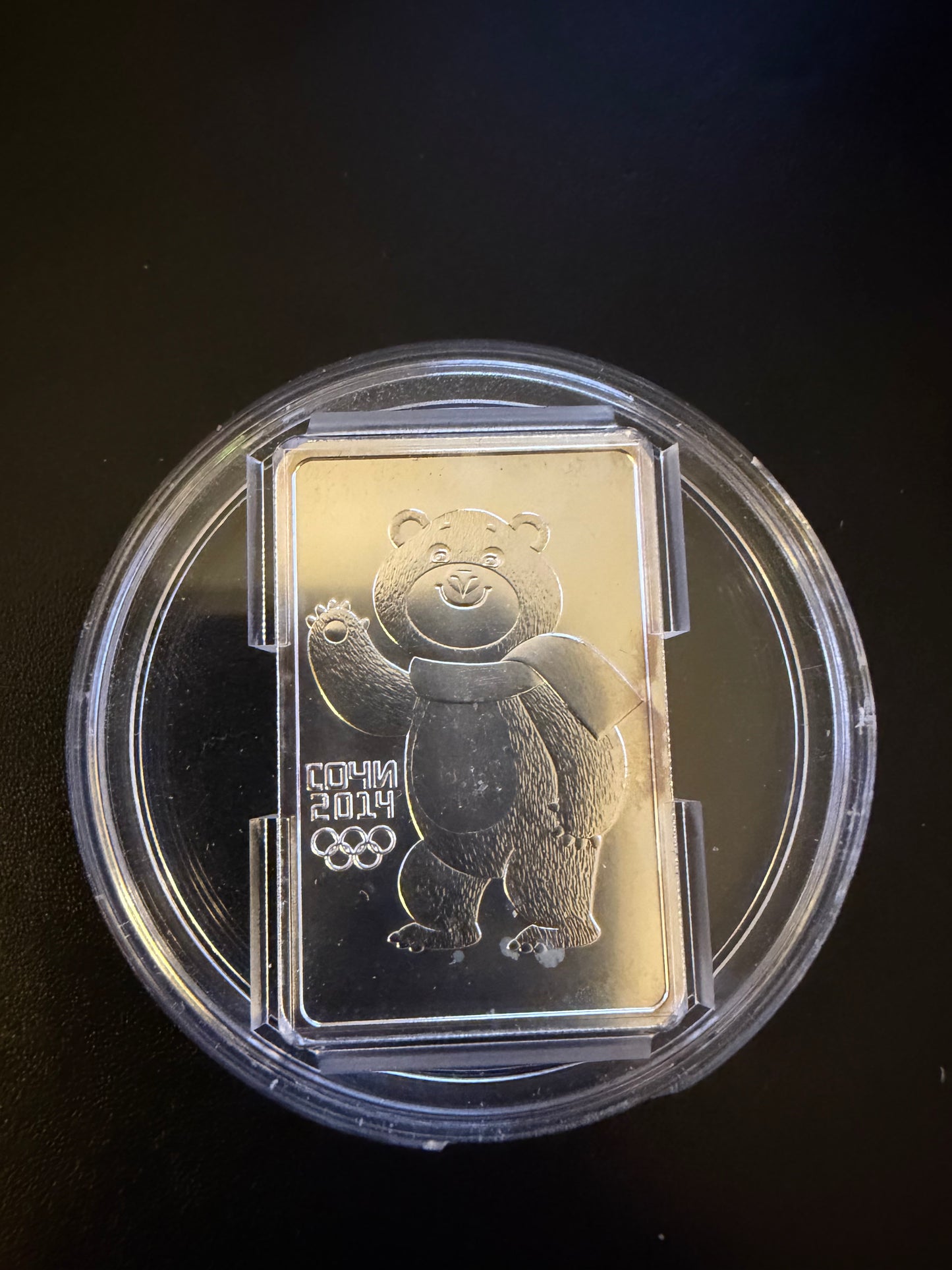 2012 Sochi Winter Olympics Polar Bear Mascot 1 Troy oz Silver Proof Coin
