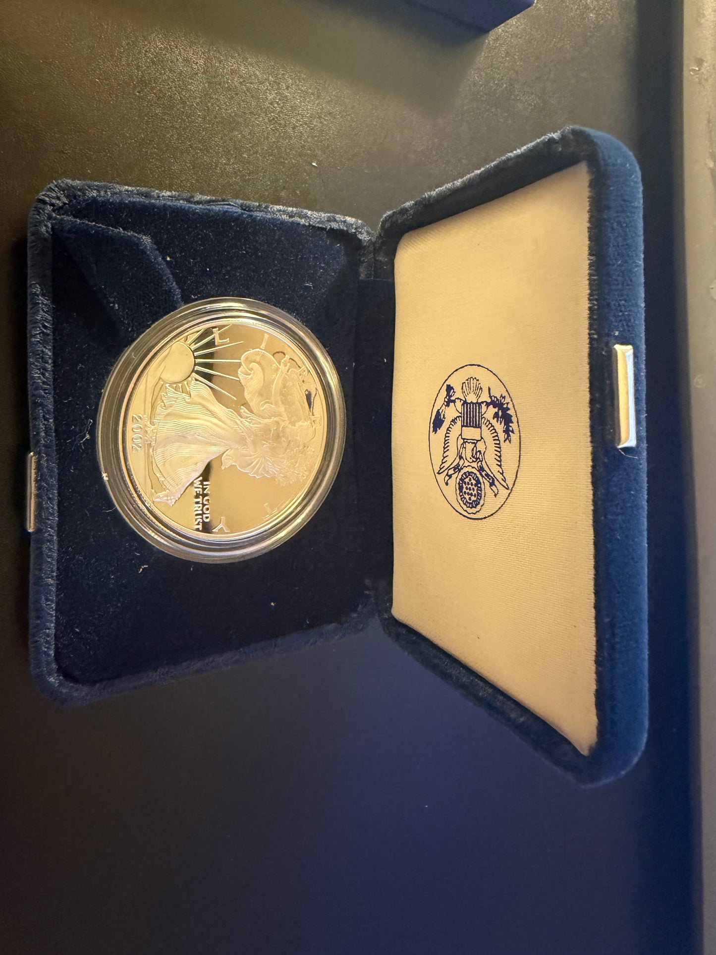 United States 1 Dollar 2002‑W Silver American Eagle Proof – Original Mint Packaging